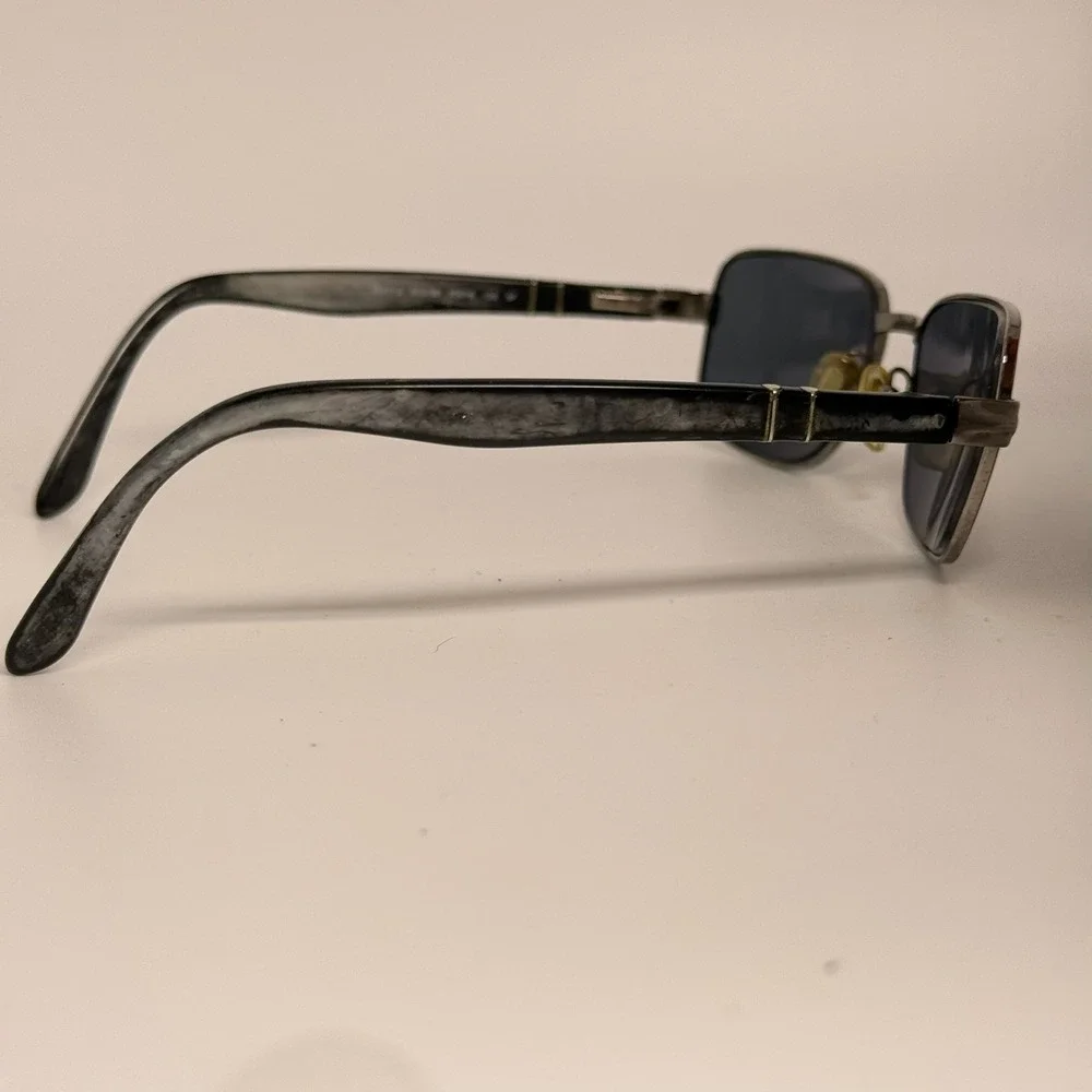 Persol 2347-S 513/58 Gunmetal Rectangular Polarized Sunglasses 55-16-135 Italy